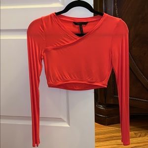 Orange crop top made by BCBG